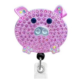 NEW Sassy Badge Pig ID Badge Reel